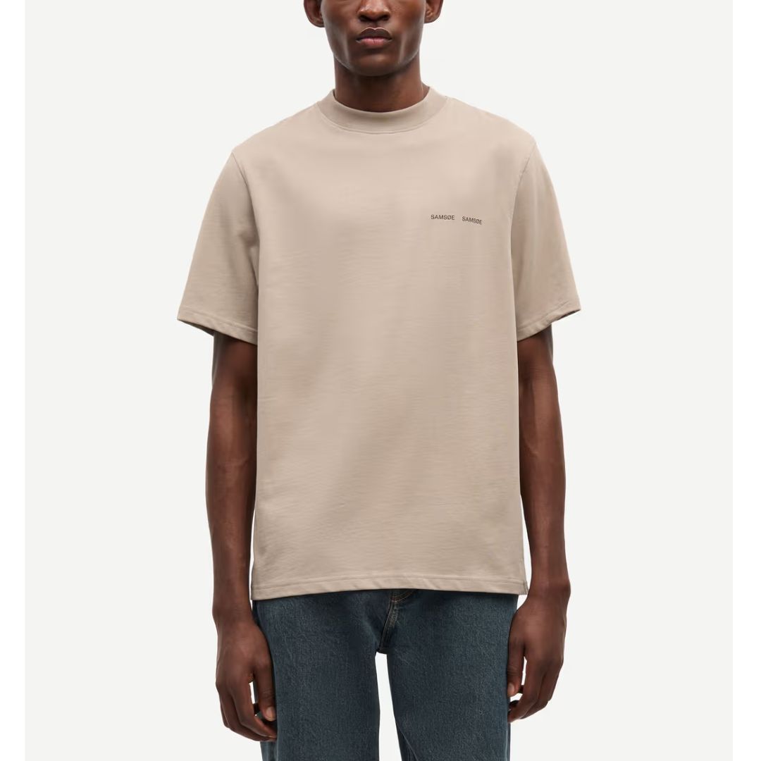Samsoe Samsoe beige Norsbro heren t-shirt

