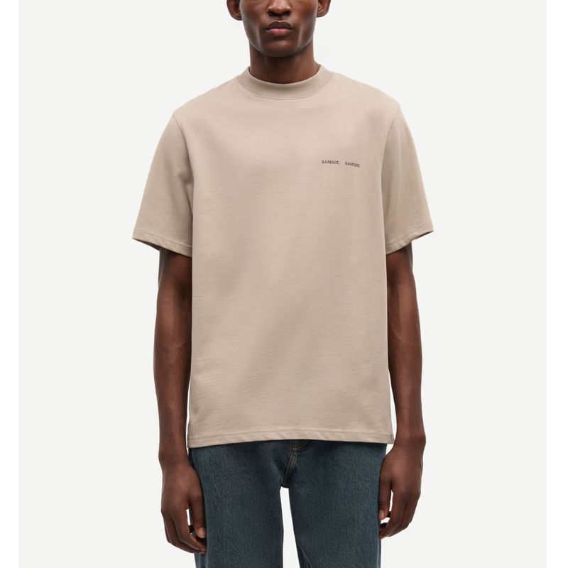 Samsoe Samsoe beige Norsbro heren t-shirt


