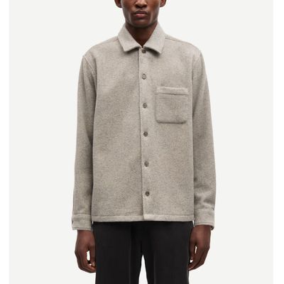 Samsoe Samsoe grijs Sadamon heren Overshirt

