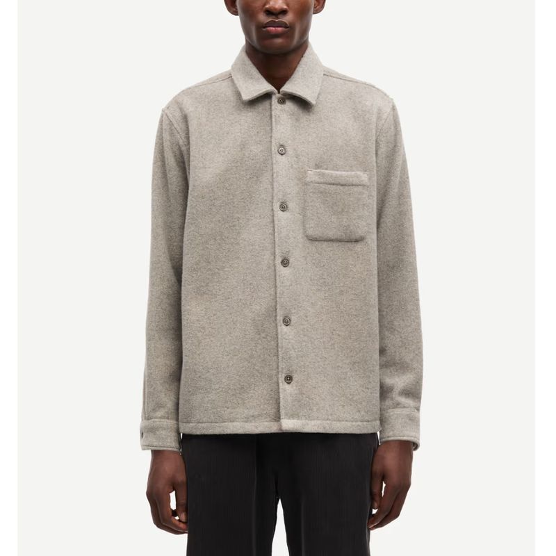 Samsoe Samsoe grijs Sadamon heren Overshirt

