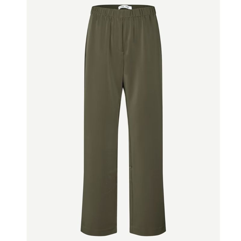 Samsoe Samsoe groen Hoys dames straight pants

