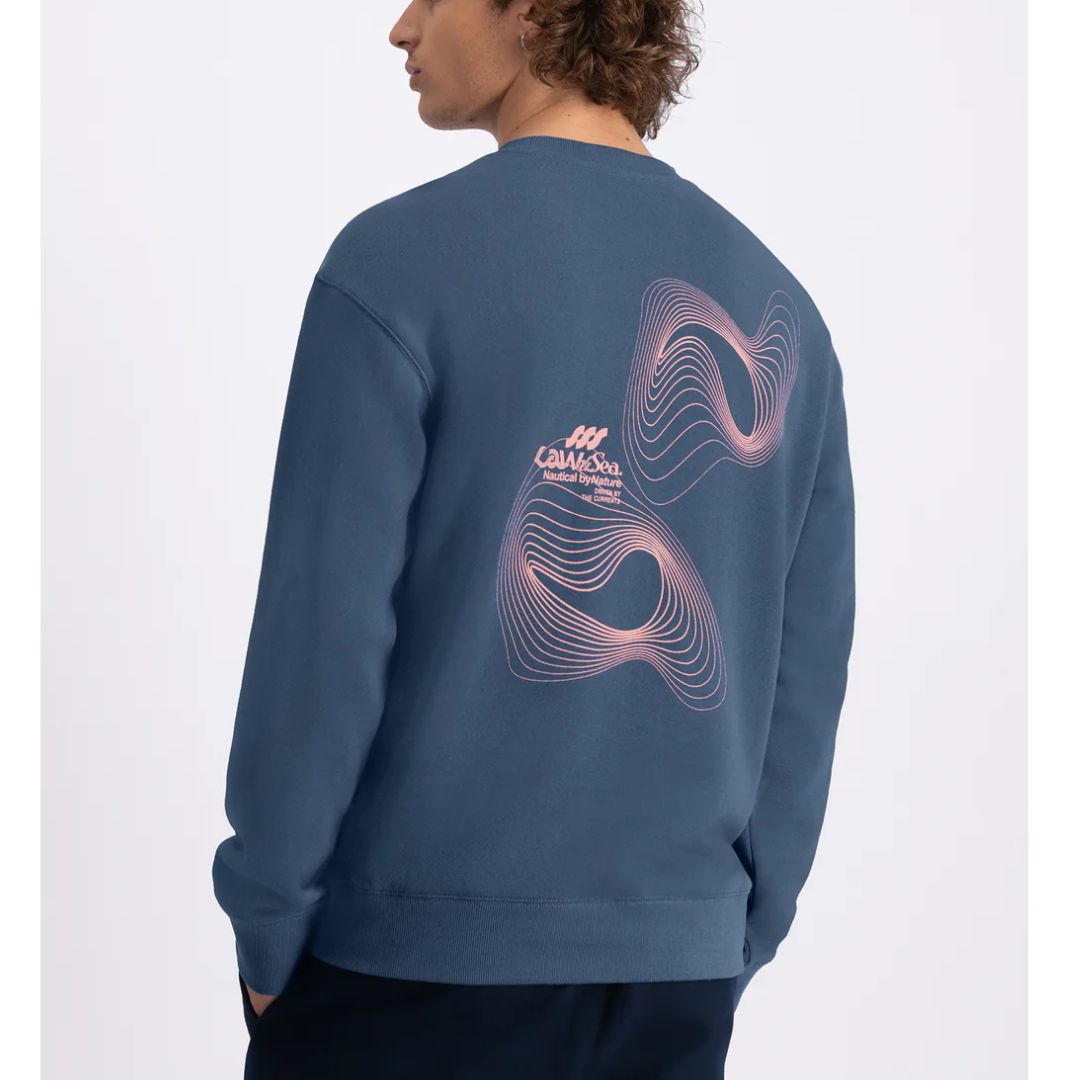 Law of the Sea blauw Themis heren sweater