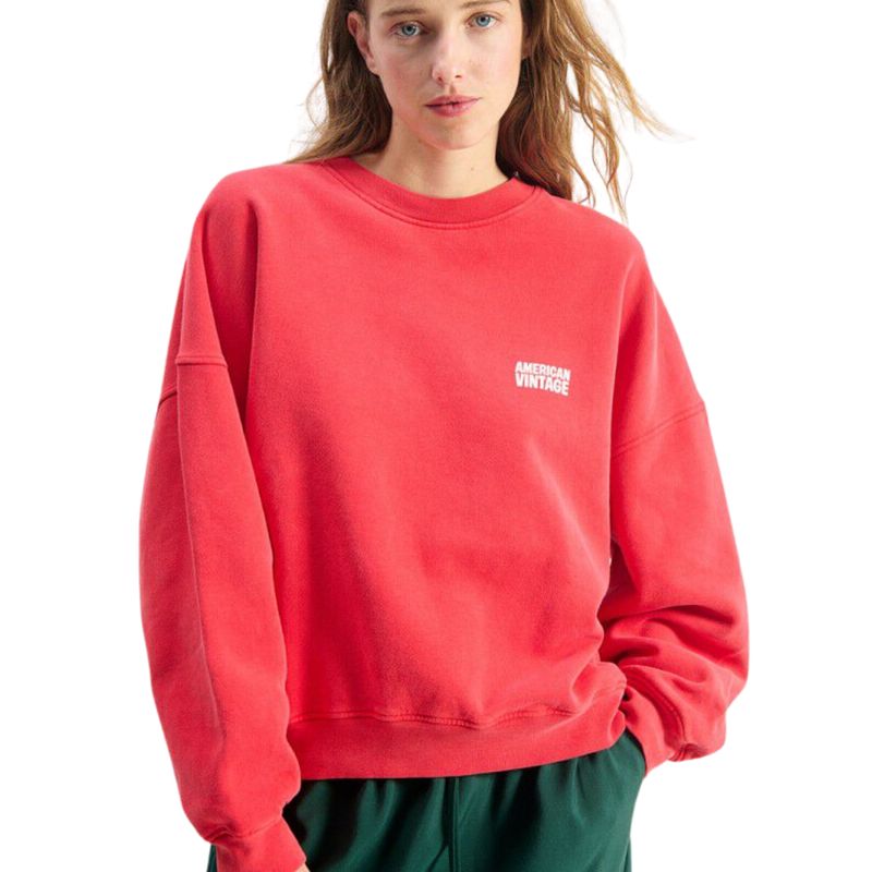 American Vintage rood Plizzy dames sweater
