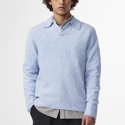 NN07 licht blauw Hope 6683 heren boucle polo