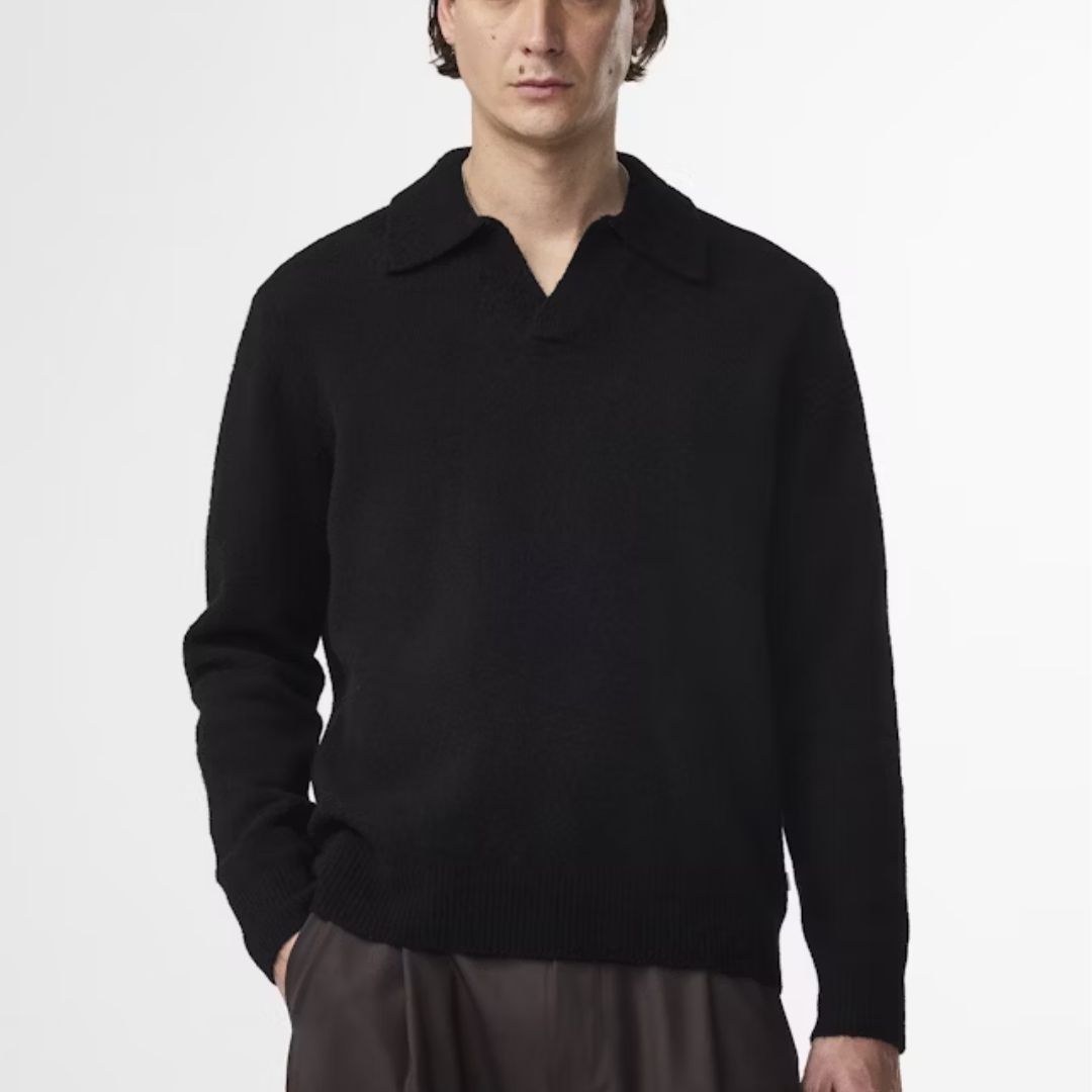 NN07 zwart Hope 6683 heren boucle polo