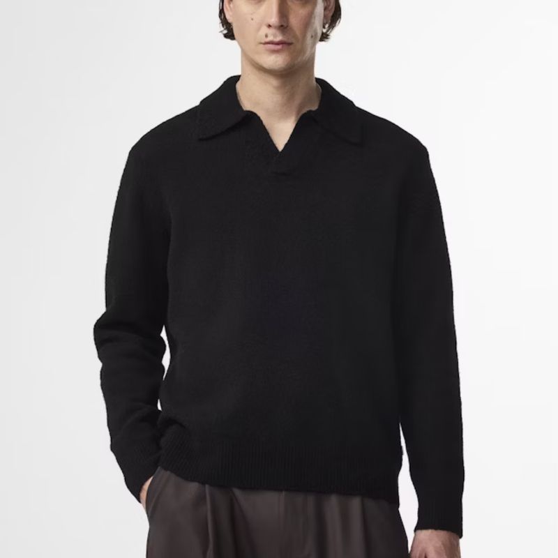 NN07 zwart Hope 6683 heren boucle polo