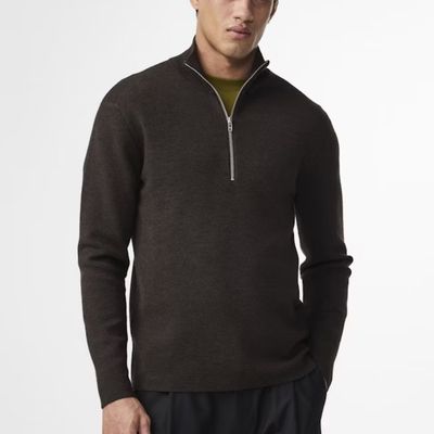 NN07 bruin Harald half Zip 6530 heren sweater