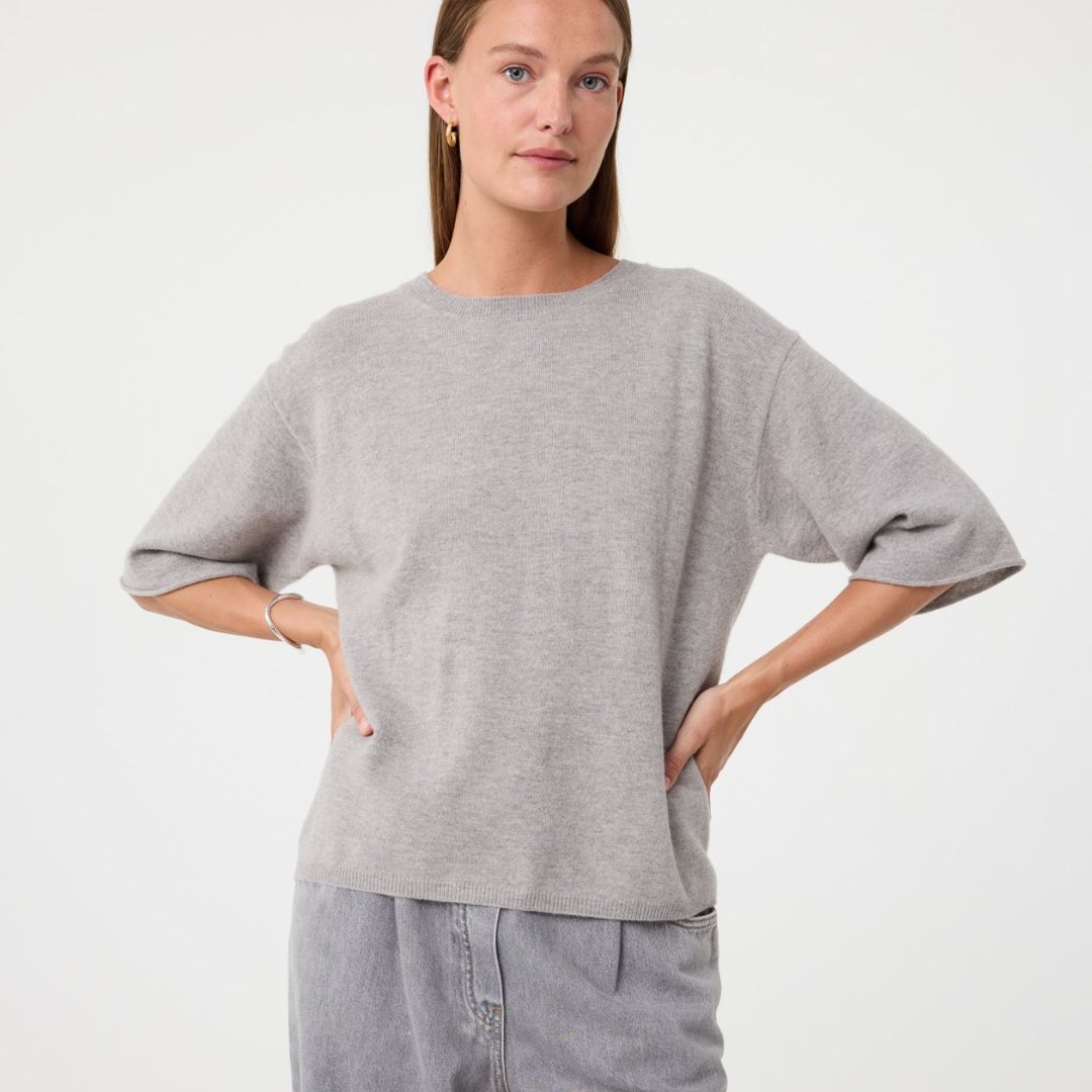 Knit-ted grijs Mer dames Tee