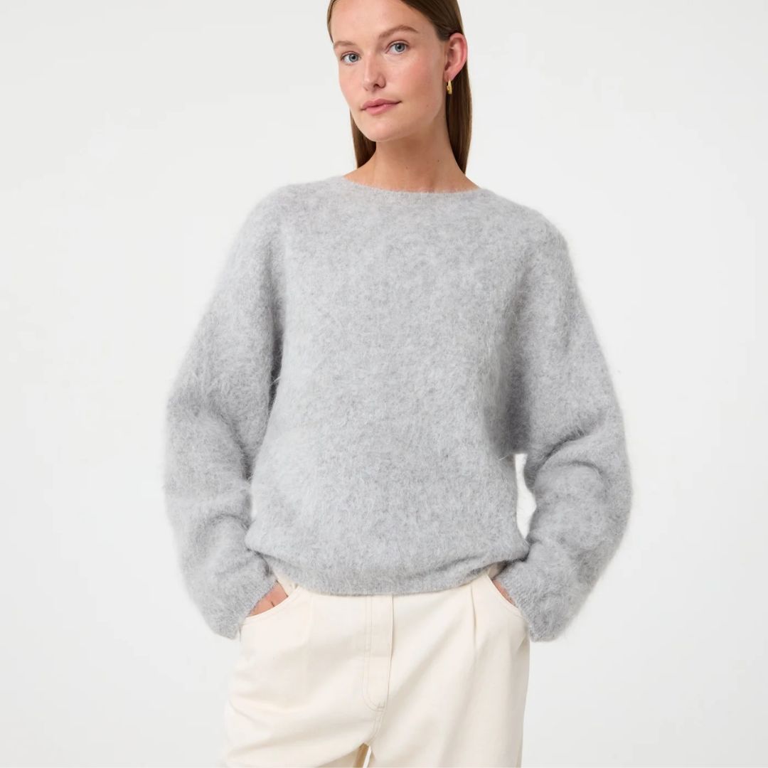 Knit-ted grijs Amalia dames Pullover, Maat: XS
