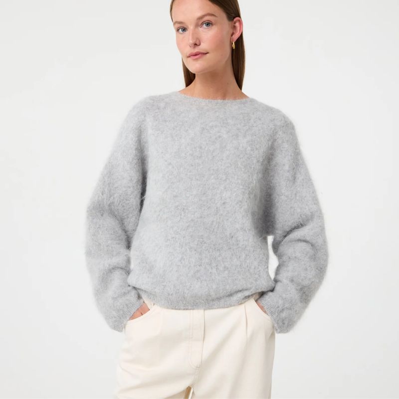 Knit-ted grijs Amalia dames Pullover