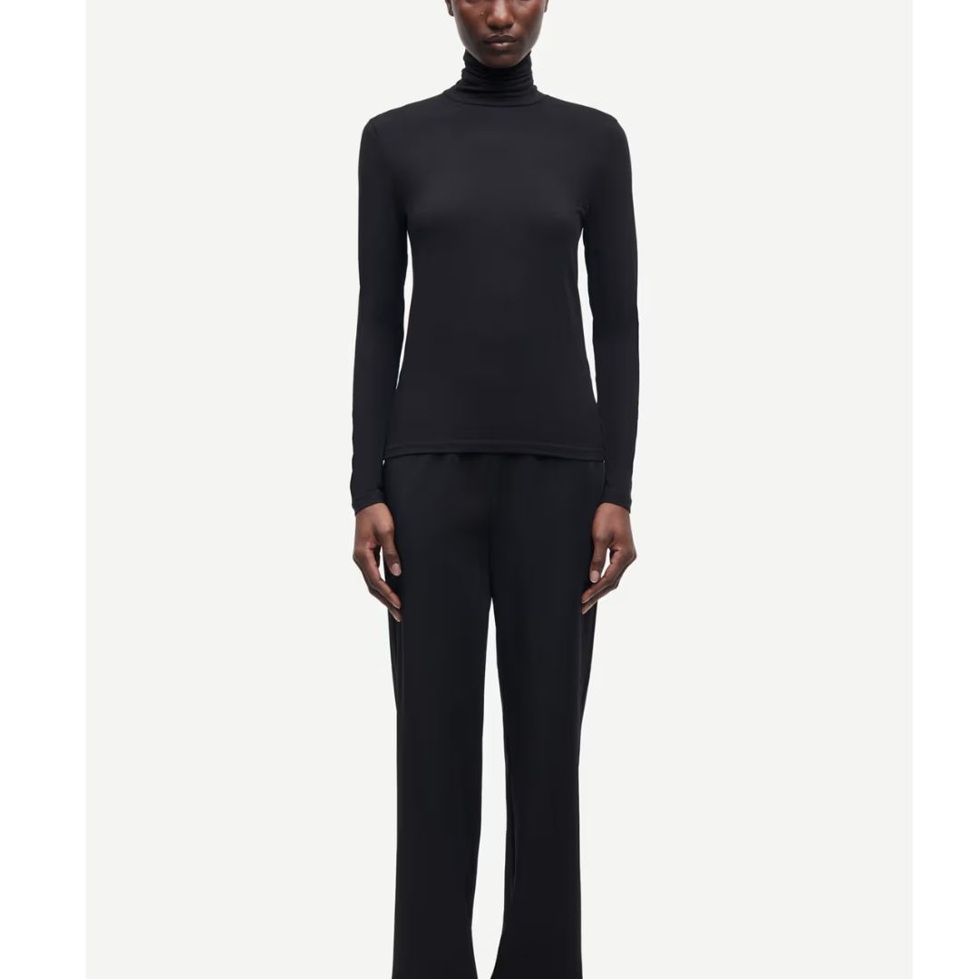 Samsoe Samsoe zwart Hoys dames straight pants