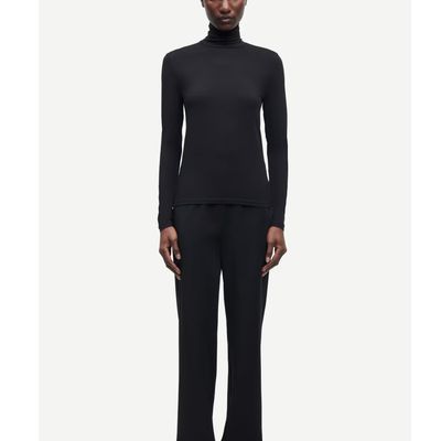 Samsoe Samsoe zwart Hoys dames straight pants