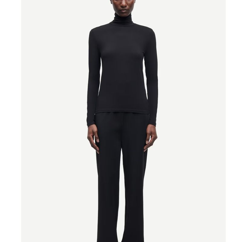 Samsoe Samsoe zwart Hoys dames straight pants