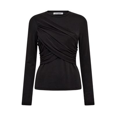 Co&#39;couture grijs CamillaCC drape dames blouse