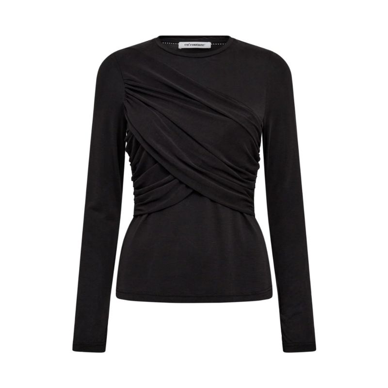 Co&#39;couture grijs CamillaCC drape dames blouse