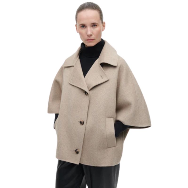 Studio AR taupe Avy Wool dames Cape