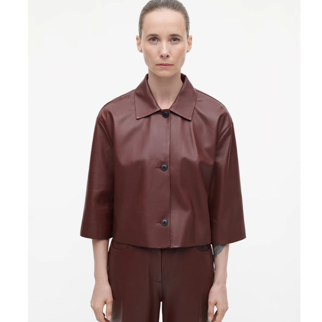 Studio AR bordeaux Hollis leather dames Top