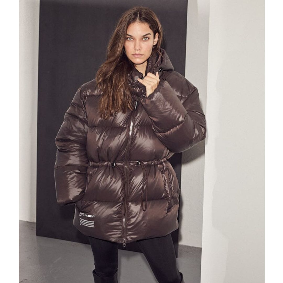 Haute L&#39;Amitie bruin Climb dames puffer jacket