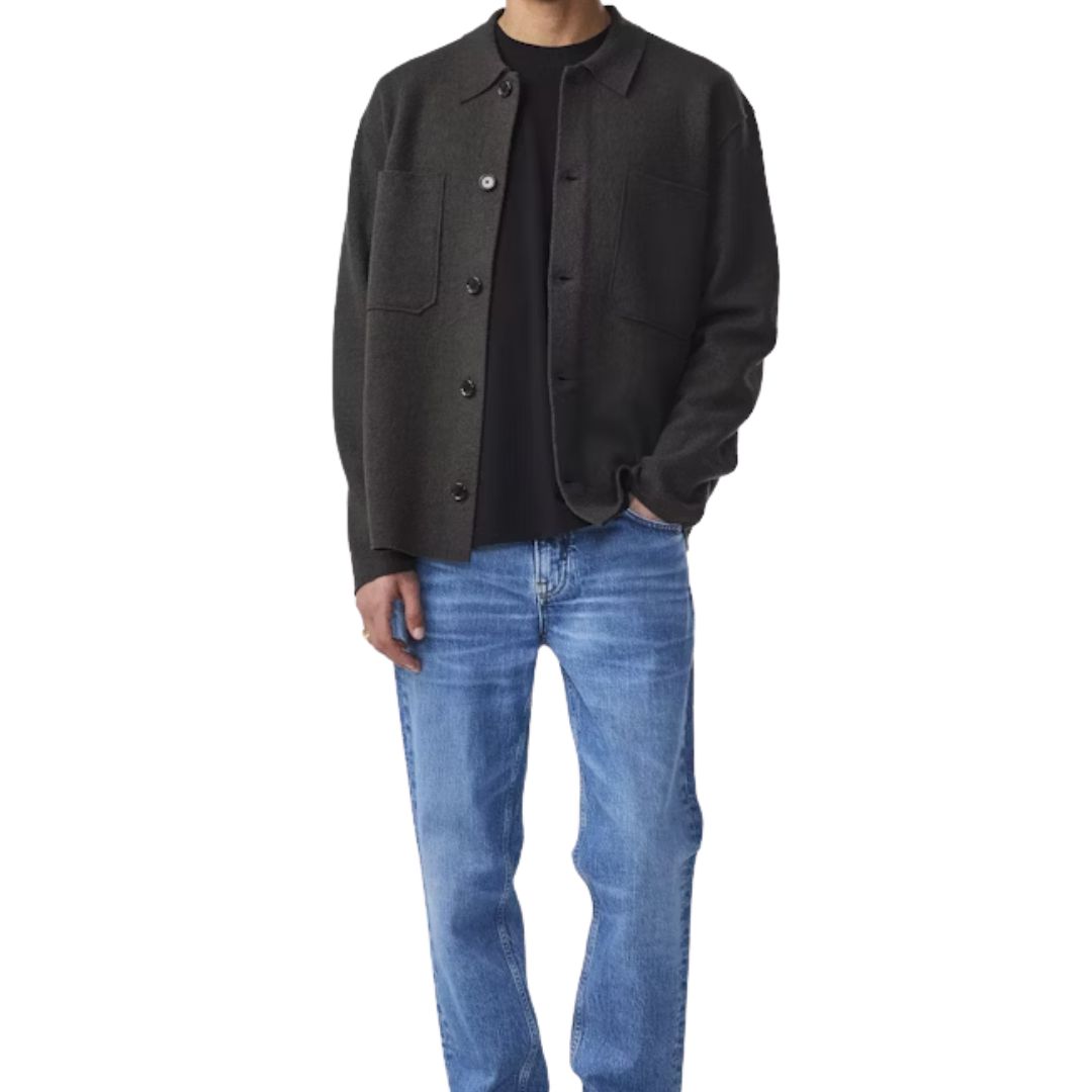 NN07 donker groen Jonas 6398 wool heren overshirt