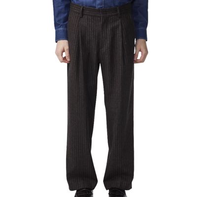 NN07 bruin streep Kay 1630 wool heren Pant