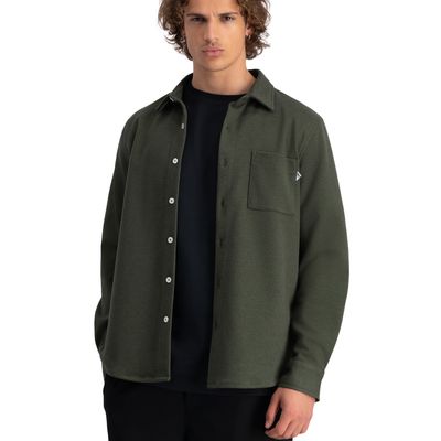 Law of the Sea donkergroen Troy heren overshirt