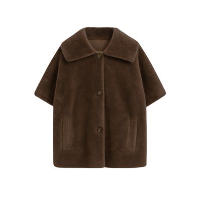 Studio AR donkerbruin Avy faux lacon dames Cape