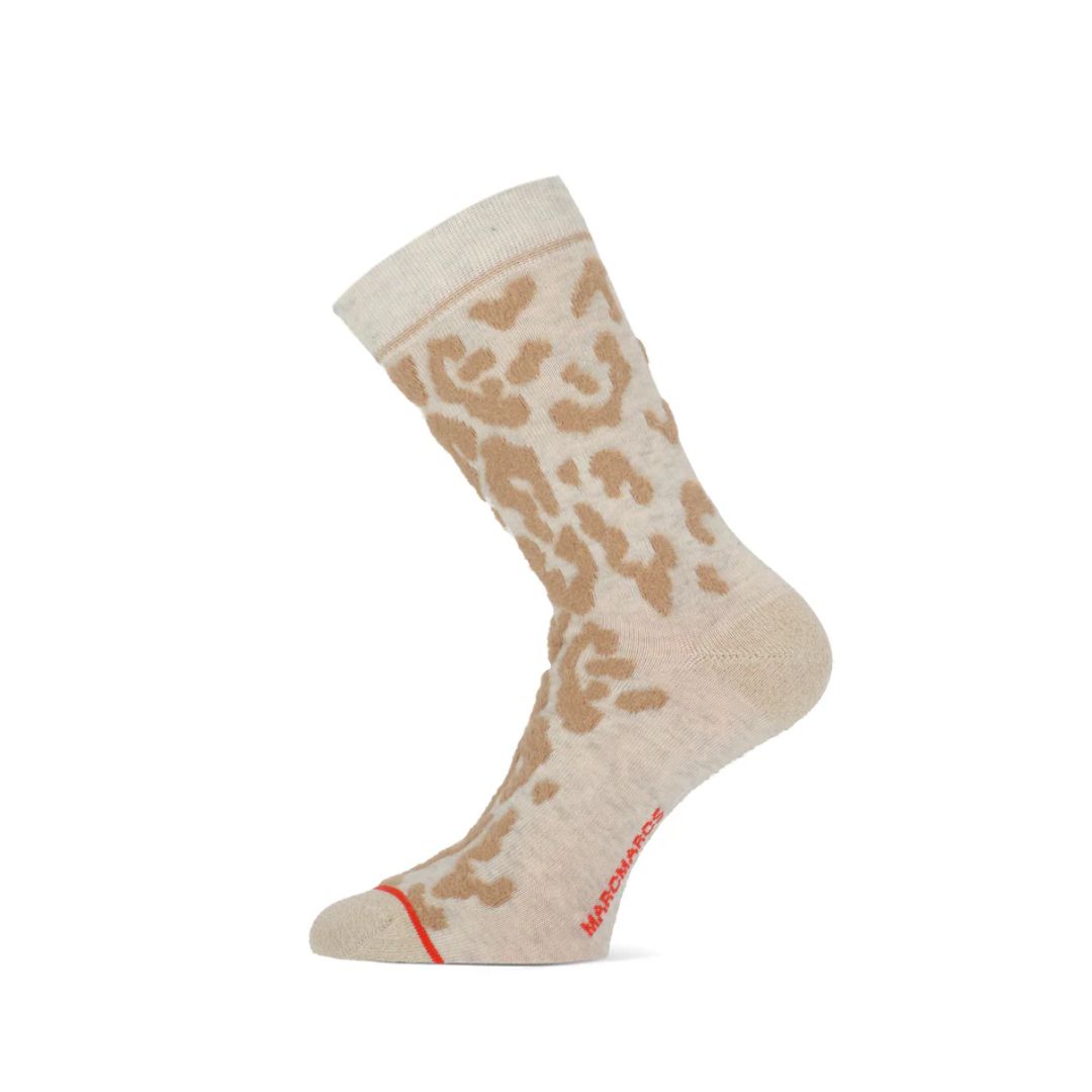 MarcMarcs beige print Sofia dames sokken, Maat: 35-38