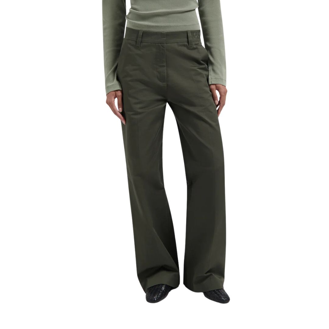 Olaf groen Straight Tailored dames Pant
