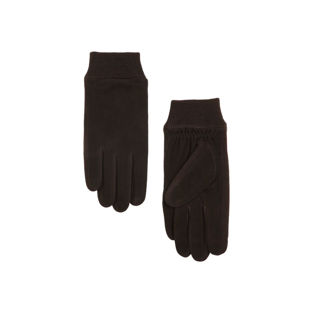 NN07 bruin Suede Rib heren Glove 9151, Maat: 9(M/L)