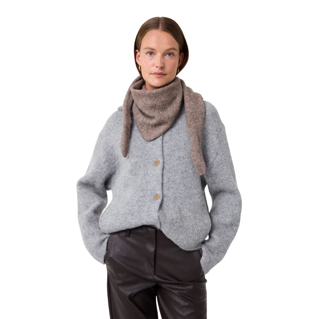 Knit-ted taupe Tricja dames scarf