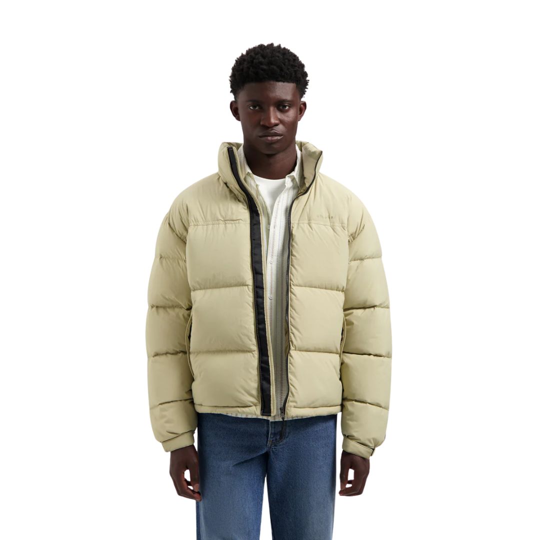 Olaf beige Matte Puffer heren Jacket