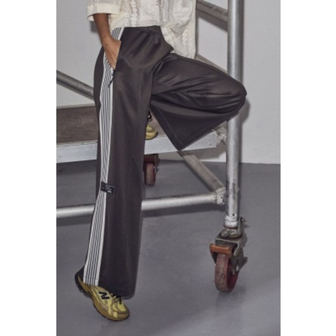 Haute L’Amitié donkergrijs baggy days track dames tall pants