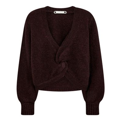 Co’Couture bordeaux CozyCC twist back dames knit