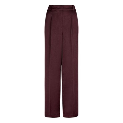 Dante6 bordeaux Jules creased satin dames pants