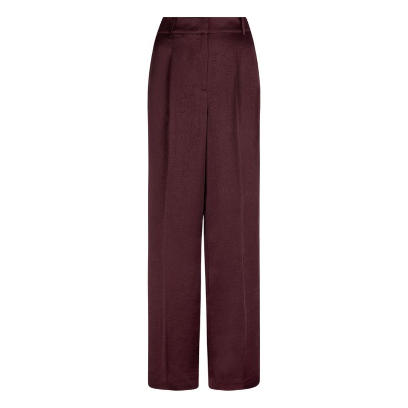 Dante6 bordeaux Jules creased satin dames pants