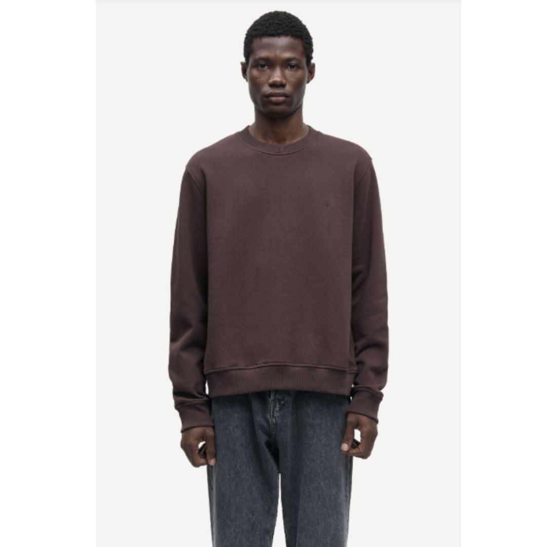 Samsoe Samsoe black coffee Saotto heren sweatshirt 11414