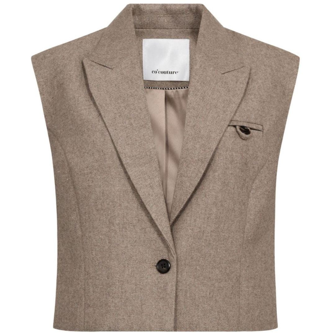 Co’Couture Walnut MeeraCC dames Vest, Maat: XS