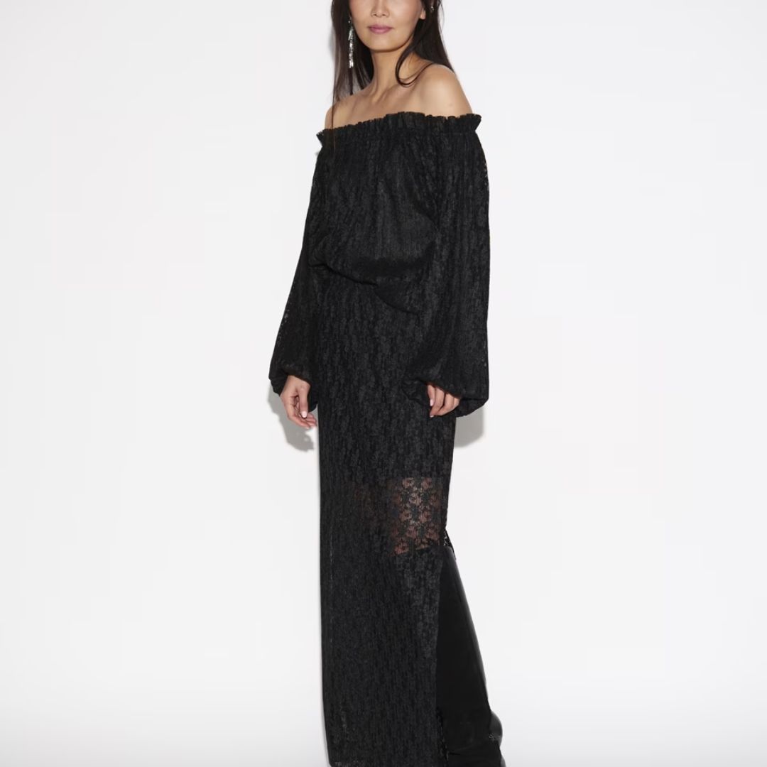 Dante6 zwart Inan lace dames top