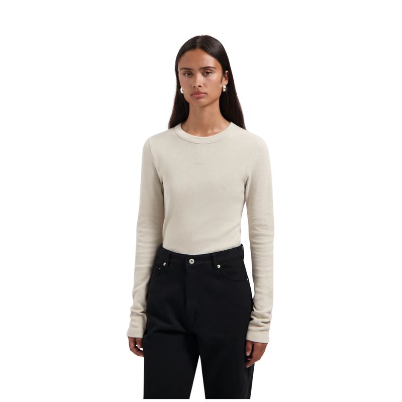 Olaf cement Waffle Top Long Sleeve dames