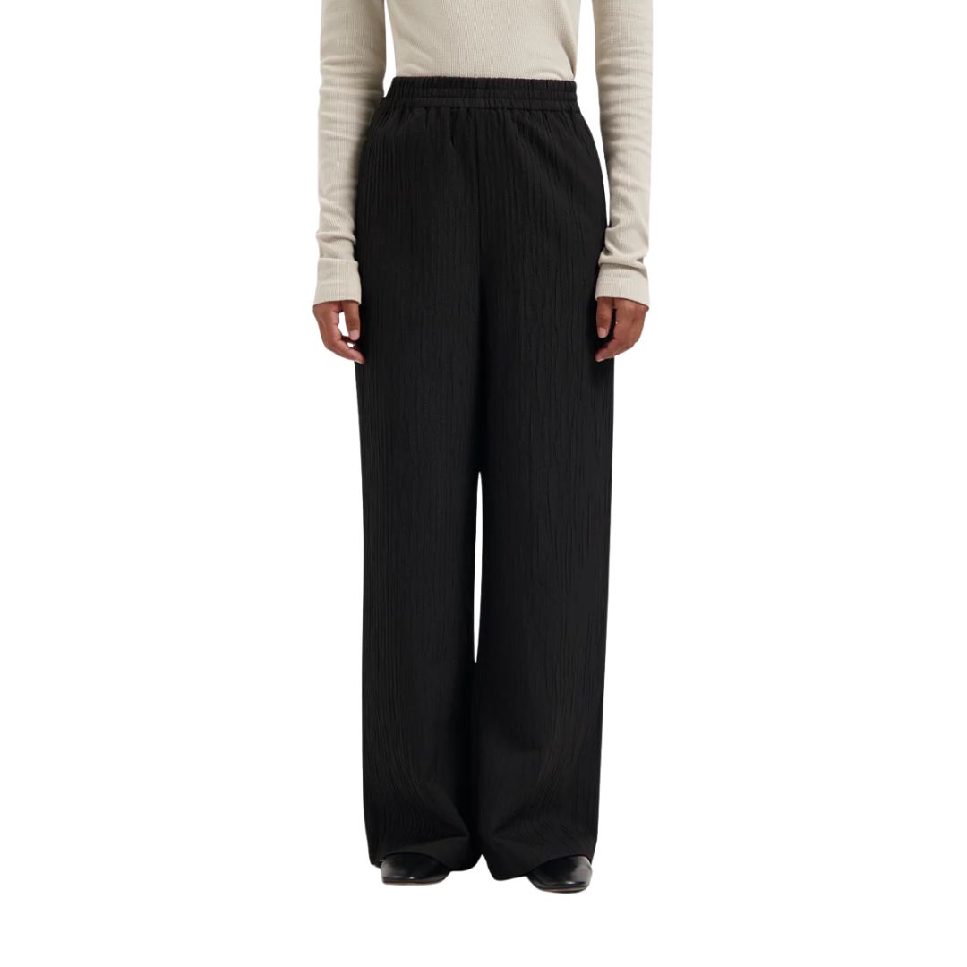 Olaf black Textured Drapey dames Pant