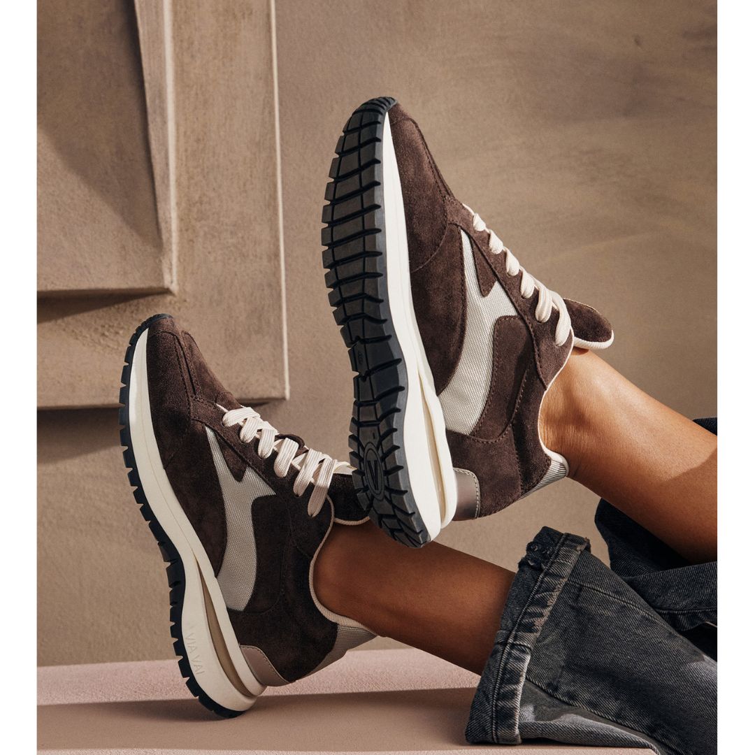 Via Vai donkerbruin Usher Riggs dames sneaker
