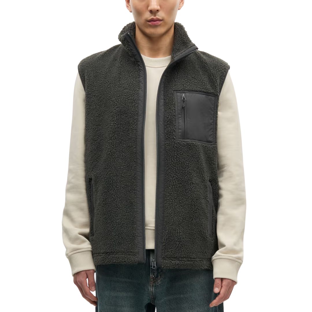 Samsoe Samsoe donkergrijs Sanolan zip heren vest 11705