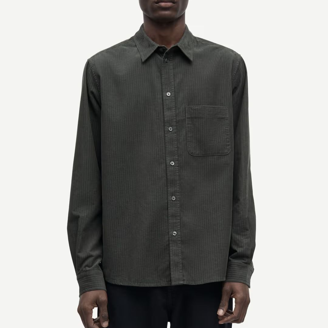 Samsoe Samsoe dark evergreen Saryan J heren shirt 15708, Maat: S