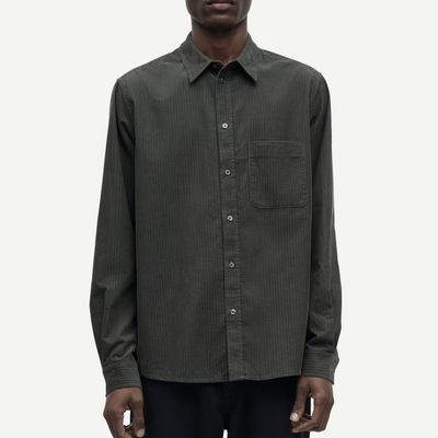 Samsoe Samsoe dark evergreen Saryan J heren shirt 15708