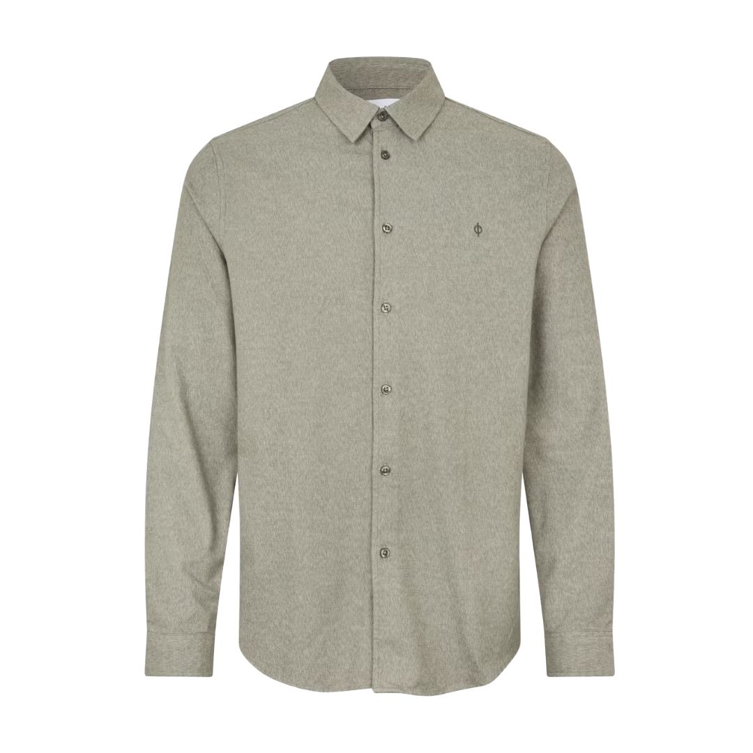Samsoe Samsoe seagrass melange Saliam NX heren shirt 15838, Maat: S
