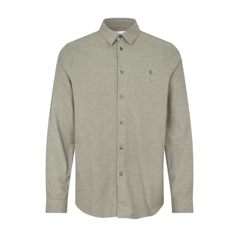 Samsoe Samsoe seagrass melange Saliam NX heren shirt 15838