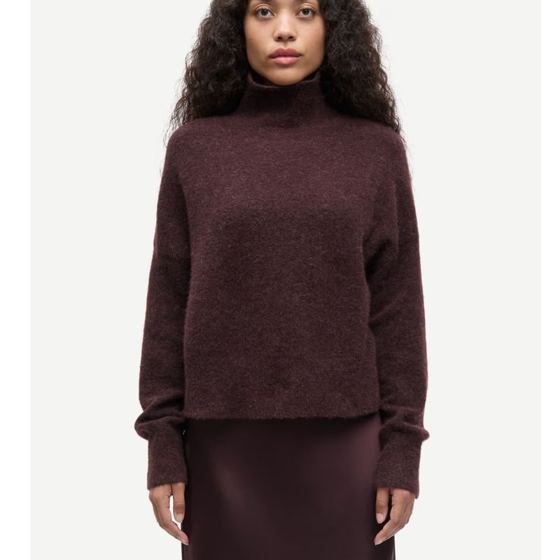 Samsoe Samsoe fudge melange Nola dames turtleneck 7355
