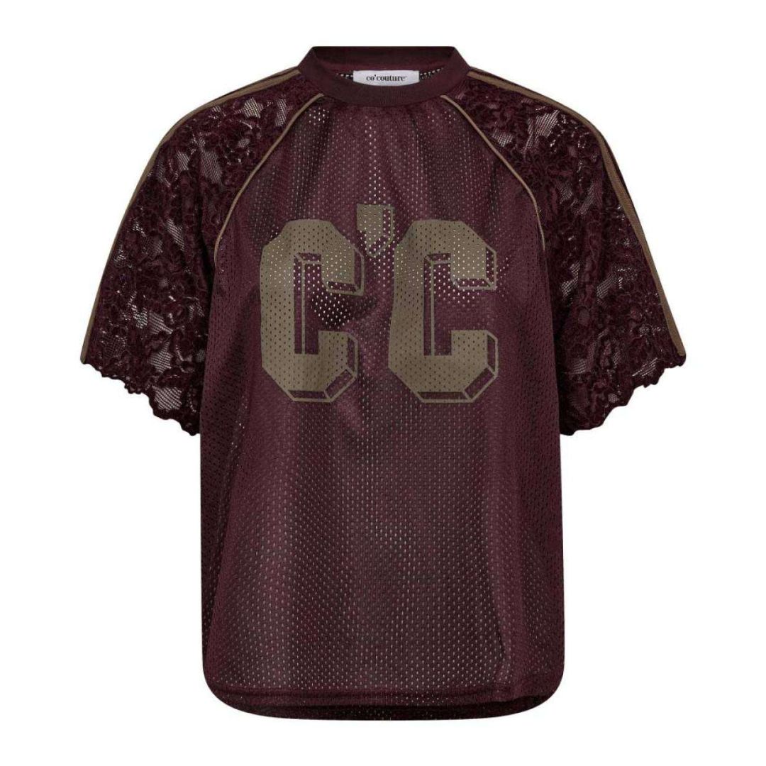 Co&#39;Couture Walnut TreyCC Lace dames Tee