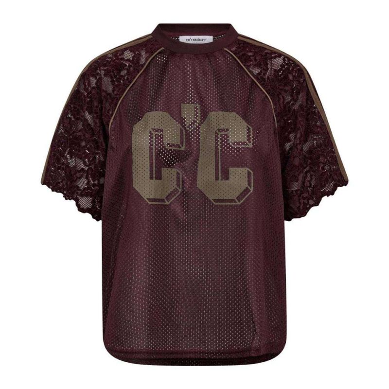 Co&#39;Couture Walnut TreyCC Lace dames Tee