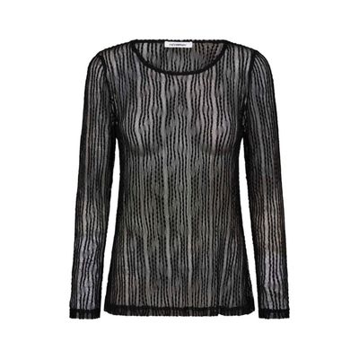 Co&#39;Couture Black BarbCC O-Neck Dames Blouse